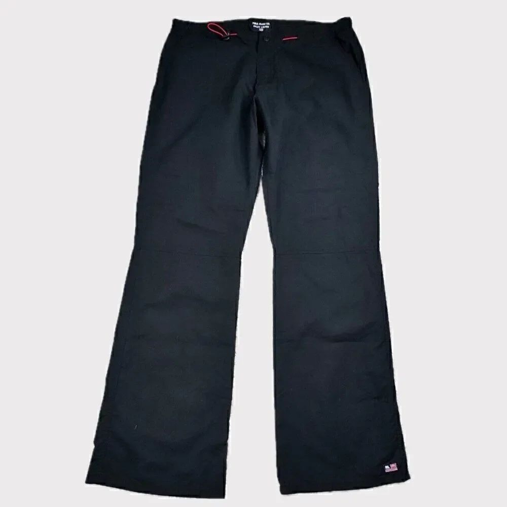 Polo Jeans Co Ralph Lauren Cotton Bungee Exaggerated Bootcut Pant Black VINTAGE